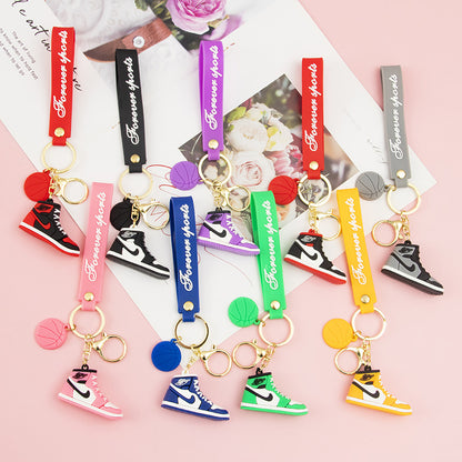 Shoe Sneaker Keychain PVC Soft Rubber Basketball Charm 3