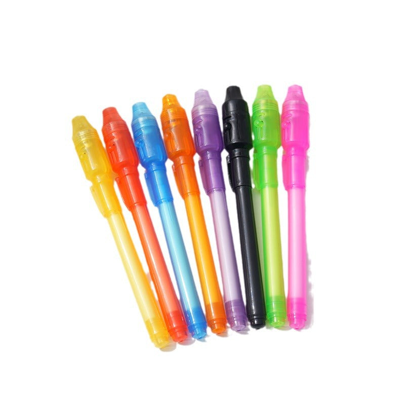 Multi Functional Sharp Tip LED Invisible Ink Pen Magic Light Toy 13cm 5