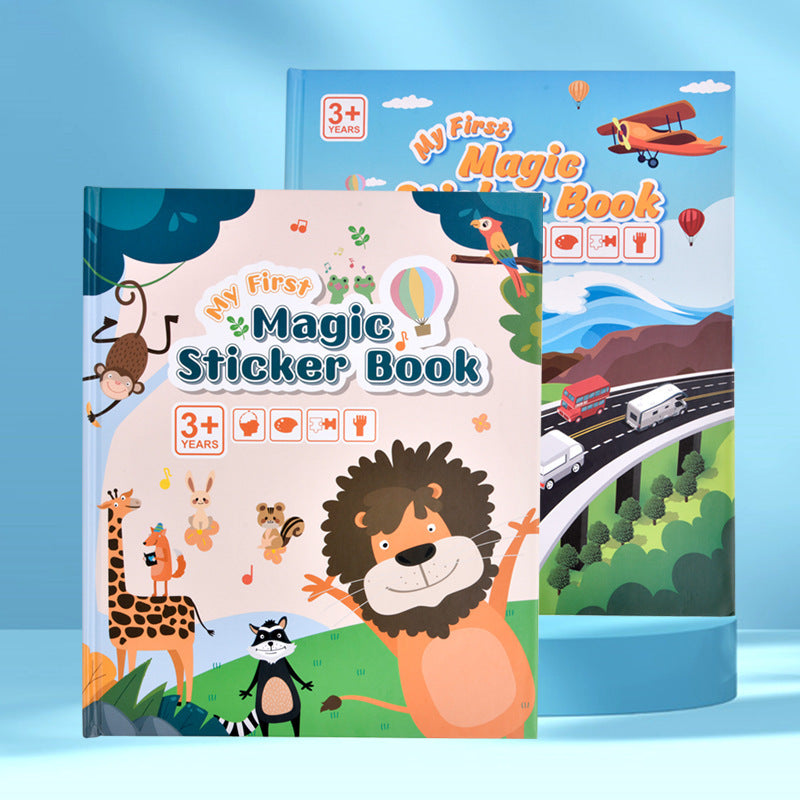 Paper Montessori Puzzle Sticker Book Early Education Toy for Kids 3