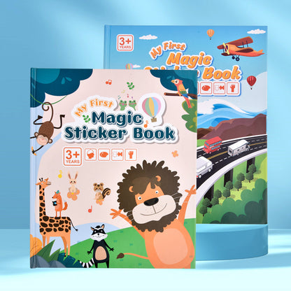 Paper Montessori Puzzle Sticker Book Early Education Toy for Kids 3