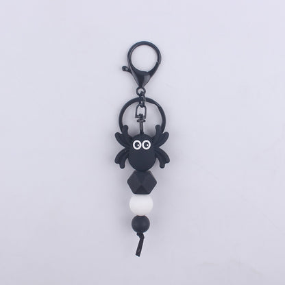 Halloween Themed Silicone Bead Keychain Assortment Charm Set 9