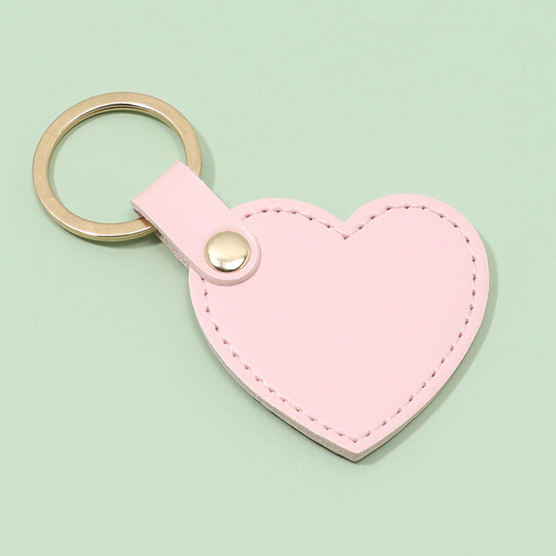 Heart Shaped Leather Keychain Classic Style 7