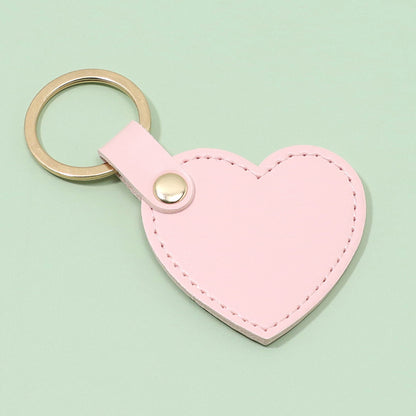 Heart Shaped Leather Keychain Classic Style 7