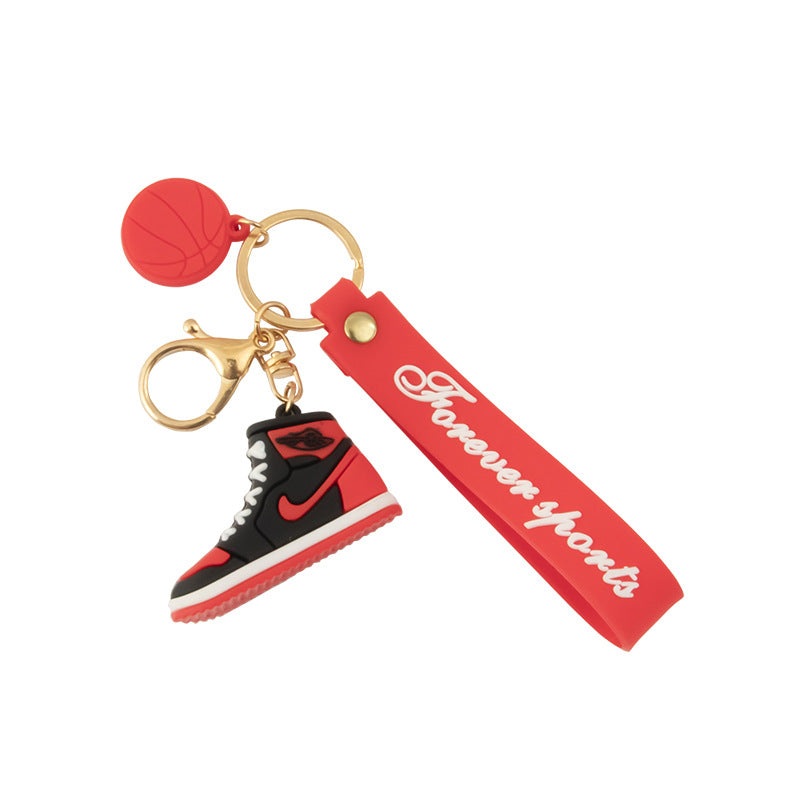 Shoe Sneaker Keychain PVC Soft Rubber Basketball Charm 4