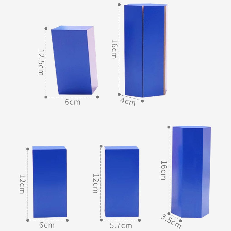 Wooden Geometric Volume Group Montessori Toys Educational Set 5