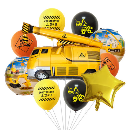 Excavator Foil Balloon Construction Party Decoration Set 11