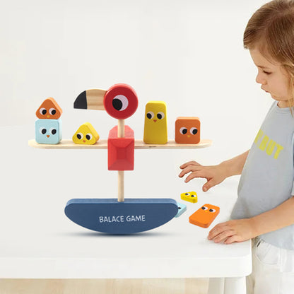 Wooden Flamingo Balance Beam Building Blocks Educational Toy 4