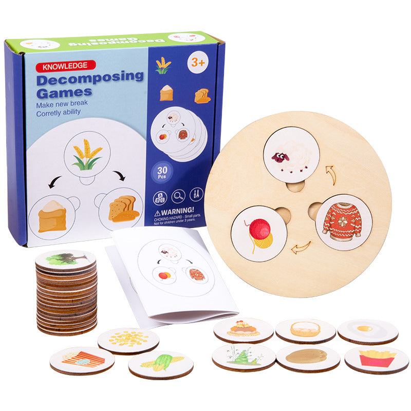Life Cycle Wooden Puzzle Montessori Toys Educational Toy for Kids