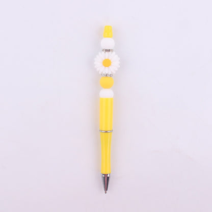 Daisy Flower Silicone Beaded Pens Ballpoint Novelty Handmade Gift 7