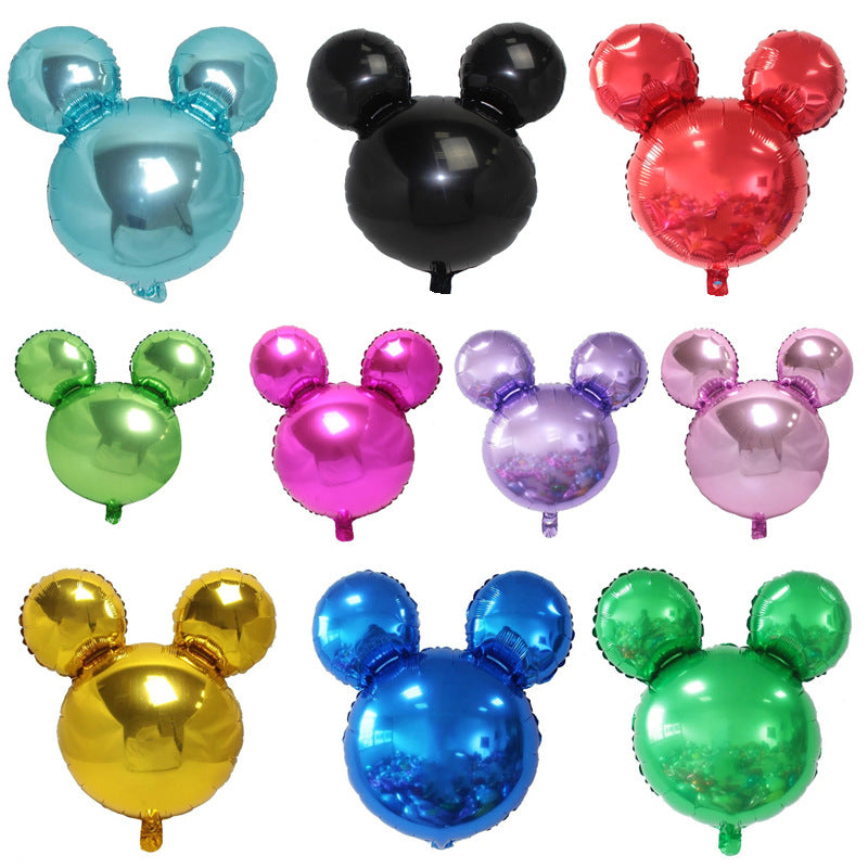 Mickey Head Foil Balloons Party Decoration 18 Inch and 24 Inch 50pcs