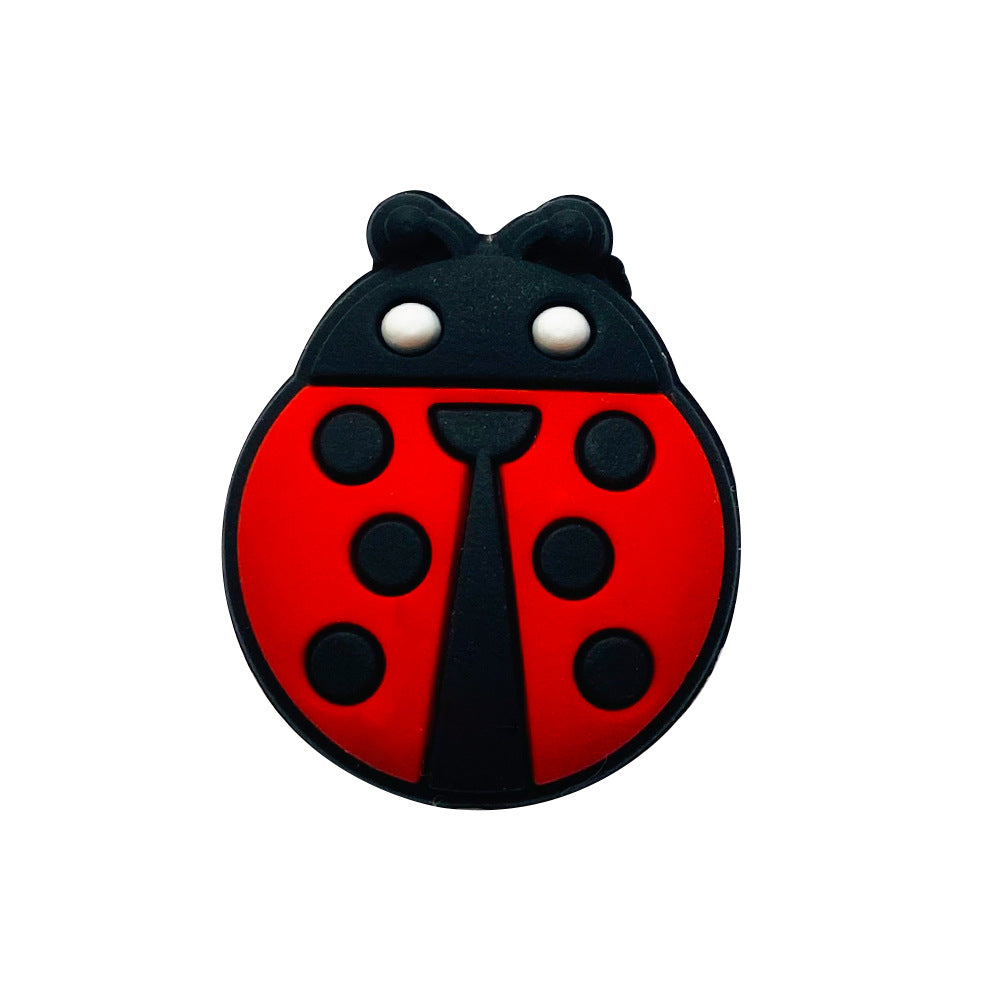 20pcs Silicone Focal Beads Beetle Front Facing Design 15