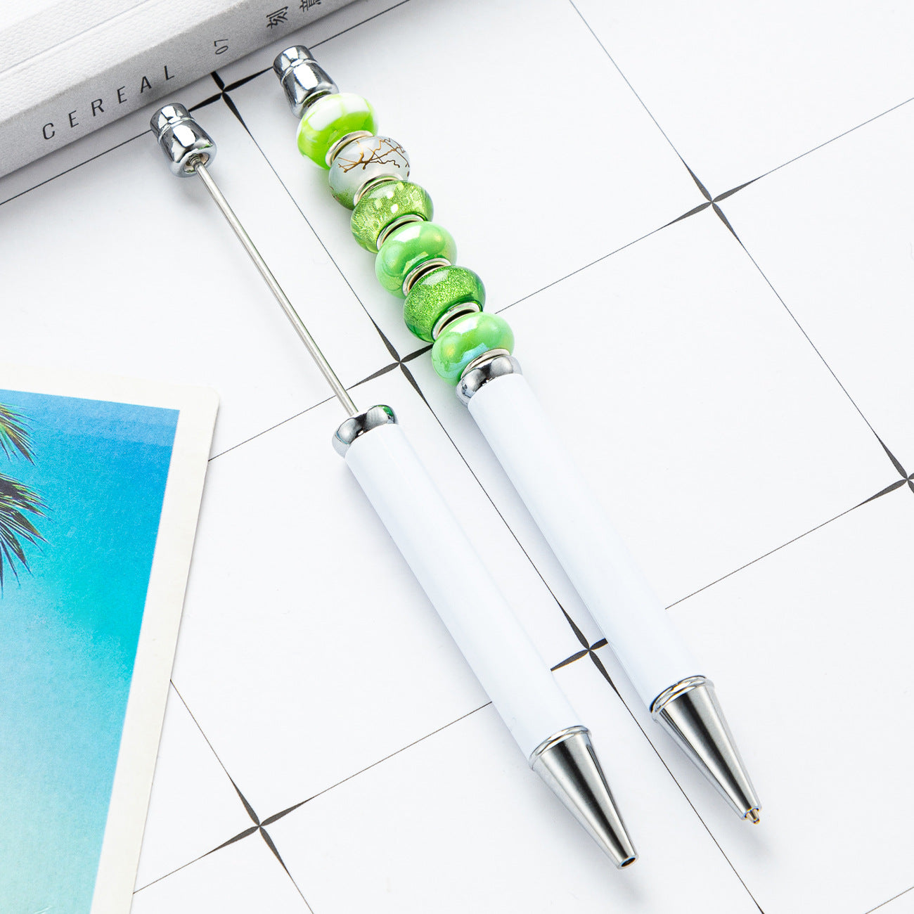 Sublimation Metal Beadable Ballpoint Pens Black DIY Craft Supplies 2