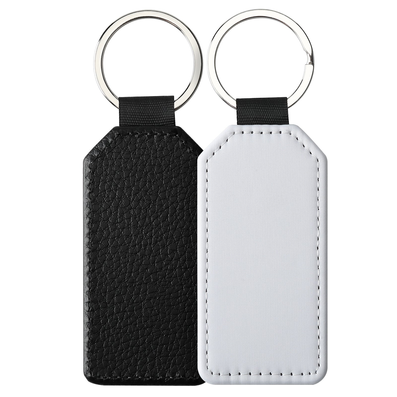 Sublimation Blank Leather Keychain Rectangular and Heart Shape 14