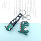 Dinosaur PVC Keychain Cartoon Charm with Strap 8