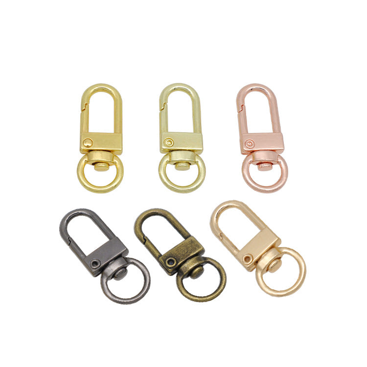 33mm Zinc Alloy Metal Door Keychain Buckle Electroplated 50pcs 4