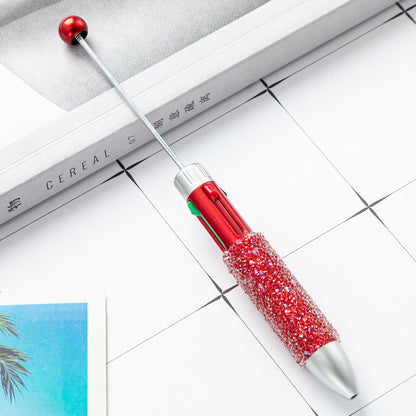4 In 1 Beadable Ballpoint Pen Plastic DIY Four Color Sugar Craft 10