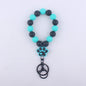 Dog Claw Silicone Bead Wristlet Keychain with Paw Charm 8