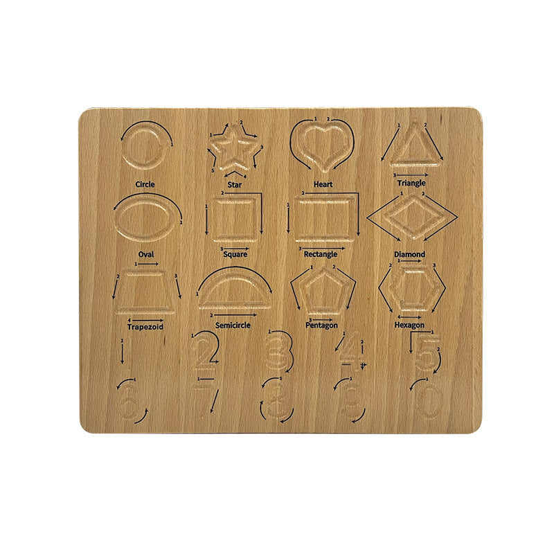 Wooden Double-Sided Letter Writing Board Montessori Toys