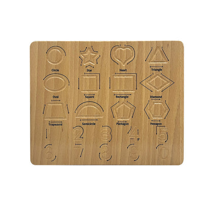 Wooden Double-Sided Letter Writing Board Montessori Toys