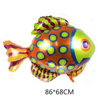 Marine Fish Foil Balloon Set Party Decoration 5pcs 7