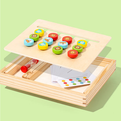 Wooden Four-Color Moving Chess Educational Toy for Kids 2