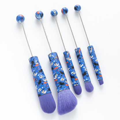 5Pcs Halloween Christmas Beadable Makeup Brush Set DIY Craft Supplies 7