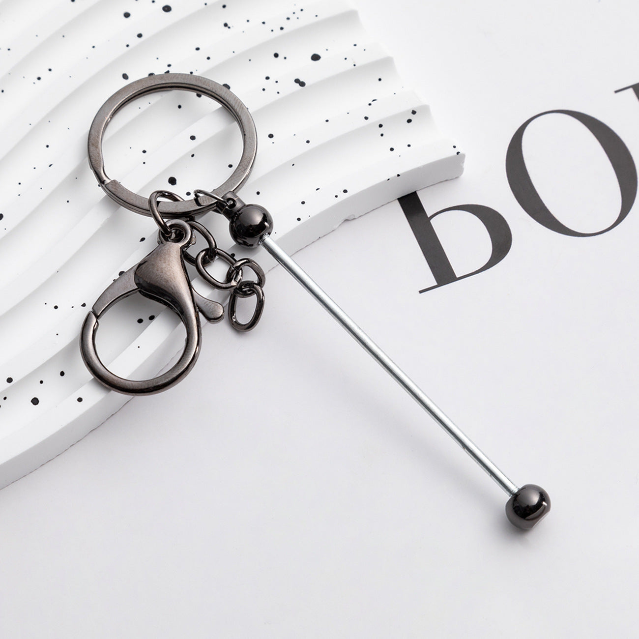 DIY Beadable Keychains Stainless Steel 14.8x3.0cm Craft Supplies 9