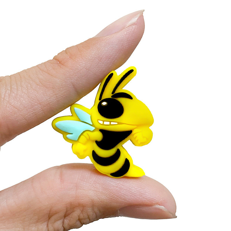 20Pcs Silicone Focal Beads Bumblebee Front Facing 4