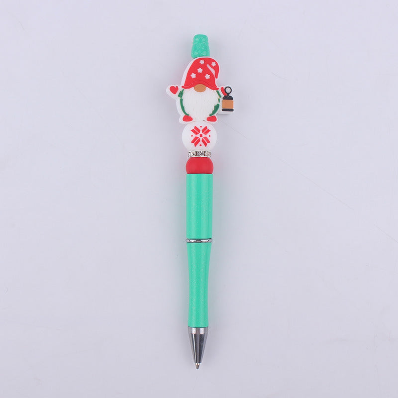 Christmas Silicone Beaded Pens Santa Claus Snowman Tree Holiday Gift 6