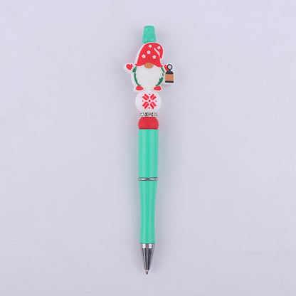 Christmas Silicone Beaded Pens Santa Claus Snowman Tree Holiday Gift 6