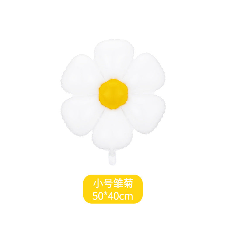 White Daisy Foil Balloons Party Decoration 50pcs 6