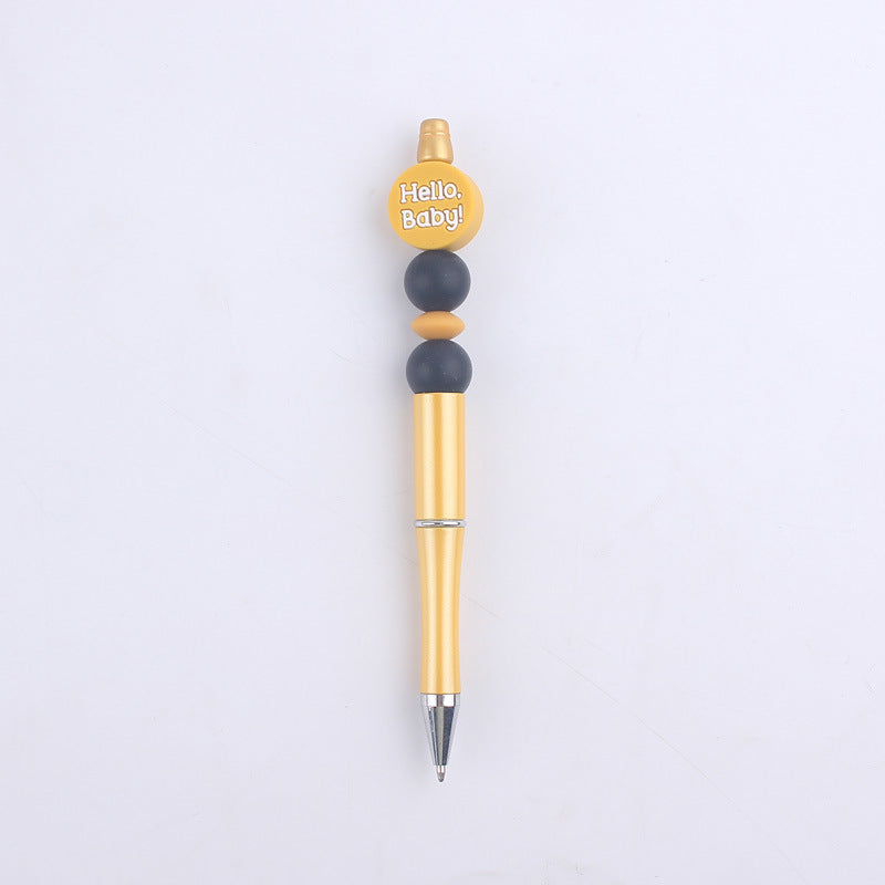 Milk Bottle Silicone Beaded Pens Handmade Office School Supplies 17