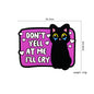 20Pcs Silicone Focal Beads Tearing Kitten Black with Printed Text 3