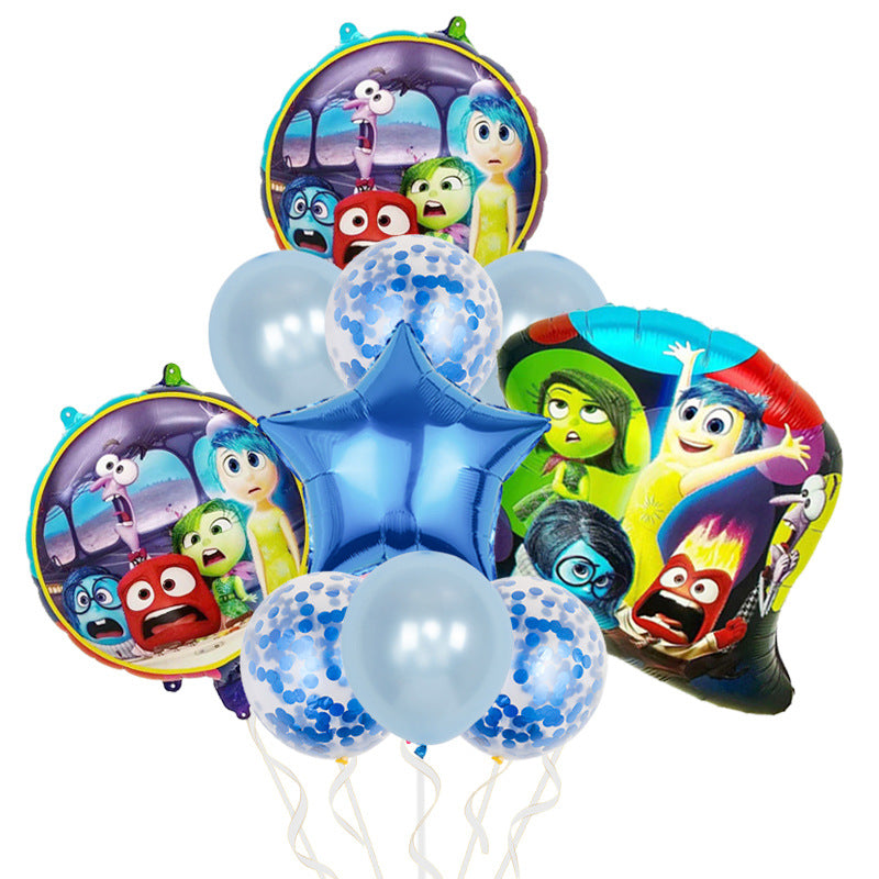 Inside Out Foil Balloon Set Kids Birthday Party Decoration 5pcs 10pcs 12