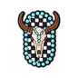 20Pcs Silicone Focal Beads Turquoise Daisy Cattle Head Arch Design 5