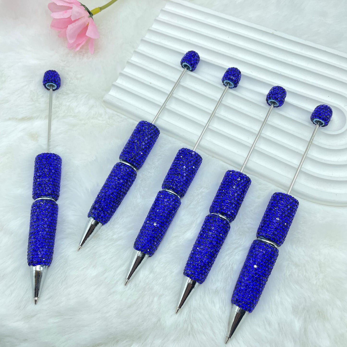 Full Solid Color Rhinestone Beadable Ballpoint Pens DIY Craft Supplies 17