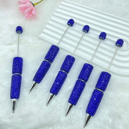 Full Solid Color Rhinestone Beadable Ballpoint Pens DIY Craft Supplies 17