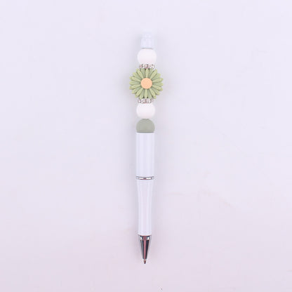 Daisy Flower Silicone Beaded Pens Ballpoint Novelty Handmade Gift 8
