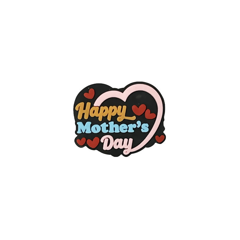 20Pcs Silicone Focal Beads Mother Father'S Day Text and Symbol Design 6