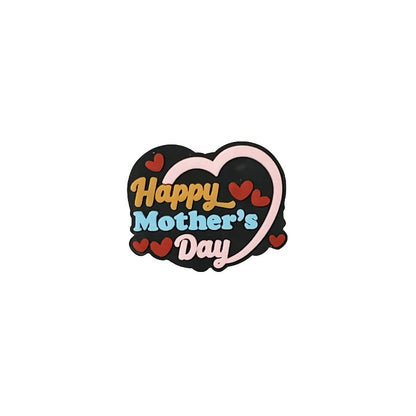 20Pcs Silicone Focal Beads Mother Father'S Day Text and Symbol Design 6