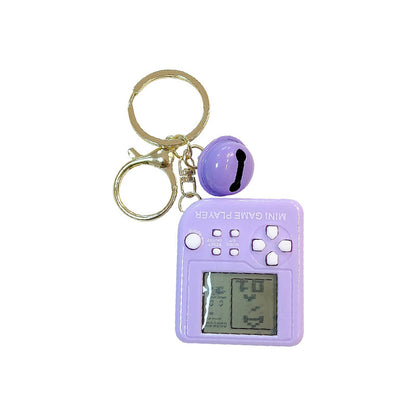 Tetris Game Keychain Electronic Mini Pet Machine Plastic Charm 4