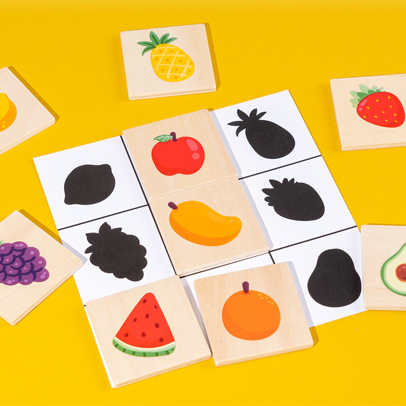 Wooden Shadow Matching Puzzle Montessori Toys for Toddlers 3