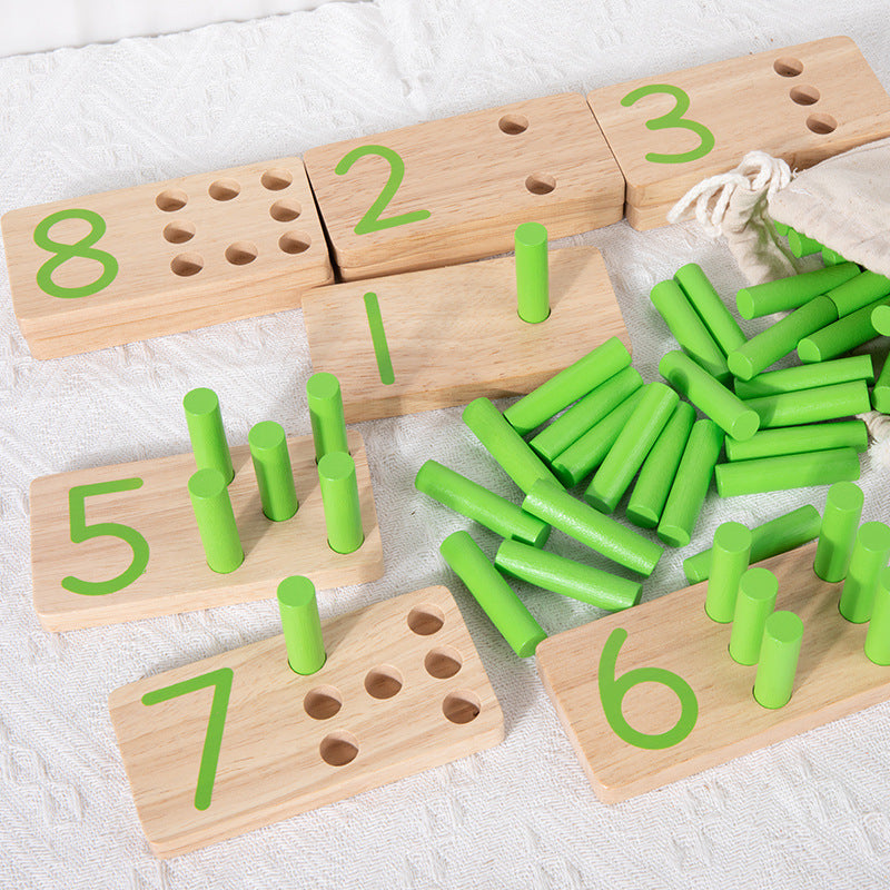 Wooden Building Blocks Educational Montessori Toys for Kids 4