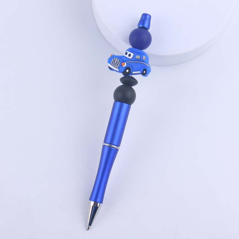 Cartoon Car Silicone Beaded Pens Handmade Office School Supplies Gift 11