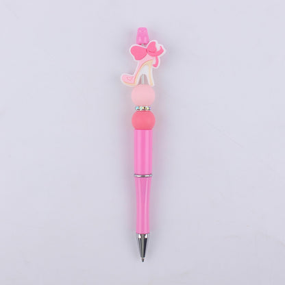 Pink Heart Silicone Beaded Pens Handmade Novelty Office School Gift 11