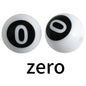50pcs 15mm Silicone Number Beads Printed Design 6