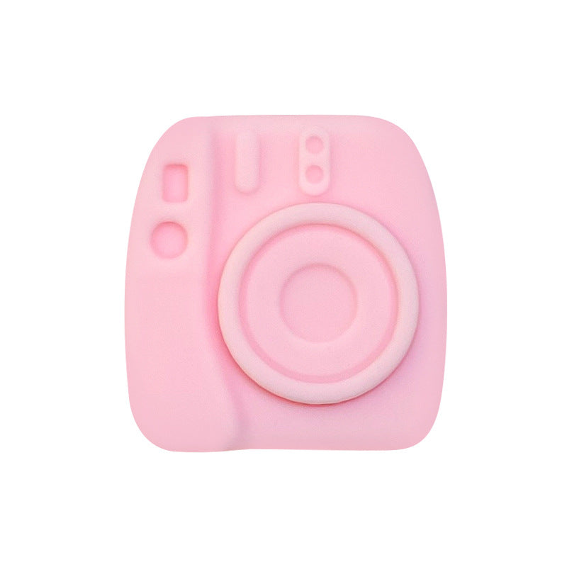 20Pcs Silicone Focal Beads Camera Solid Color Creative Design 6