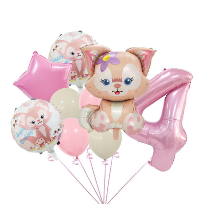 StellaLou Bunny Foil Balloon Birthday Party Decoration Set 19
