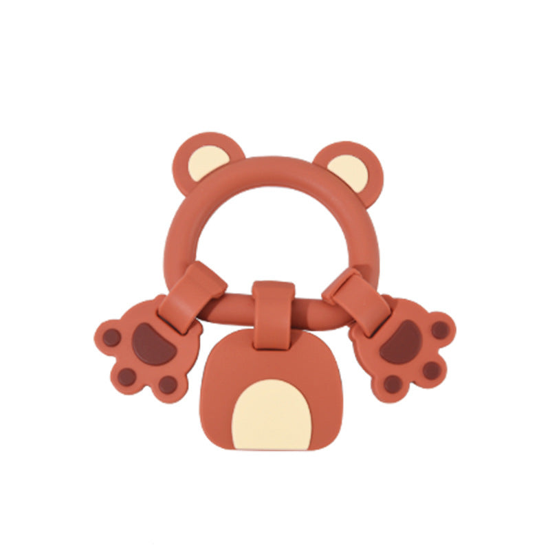 Silicone Baby Teething Toy Key Bear Bracelet 3 Pcs Set 4