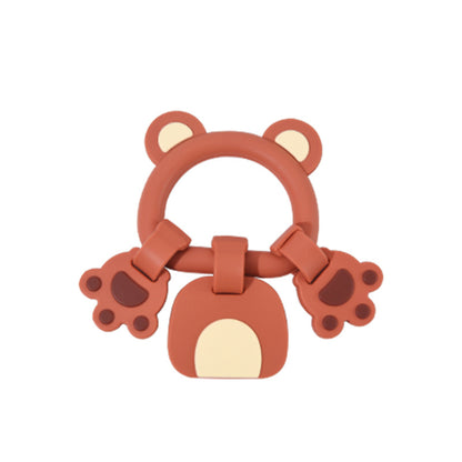 Silicone Baby Teething Toy Key Bear Bracelet 3 Pcs Set 4